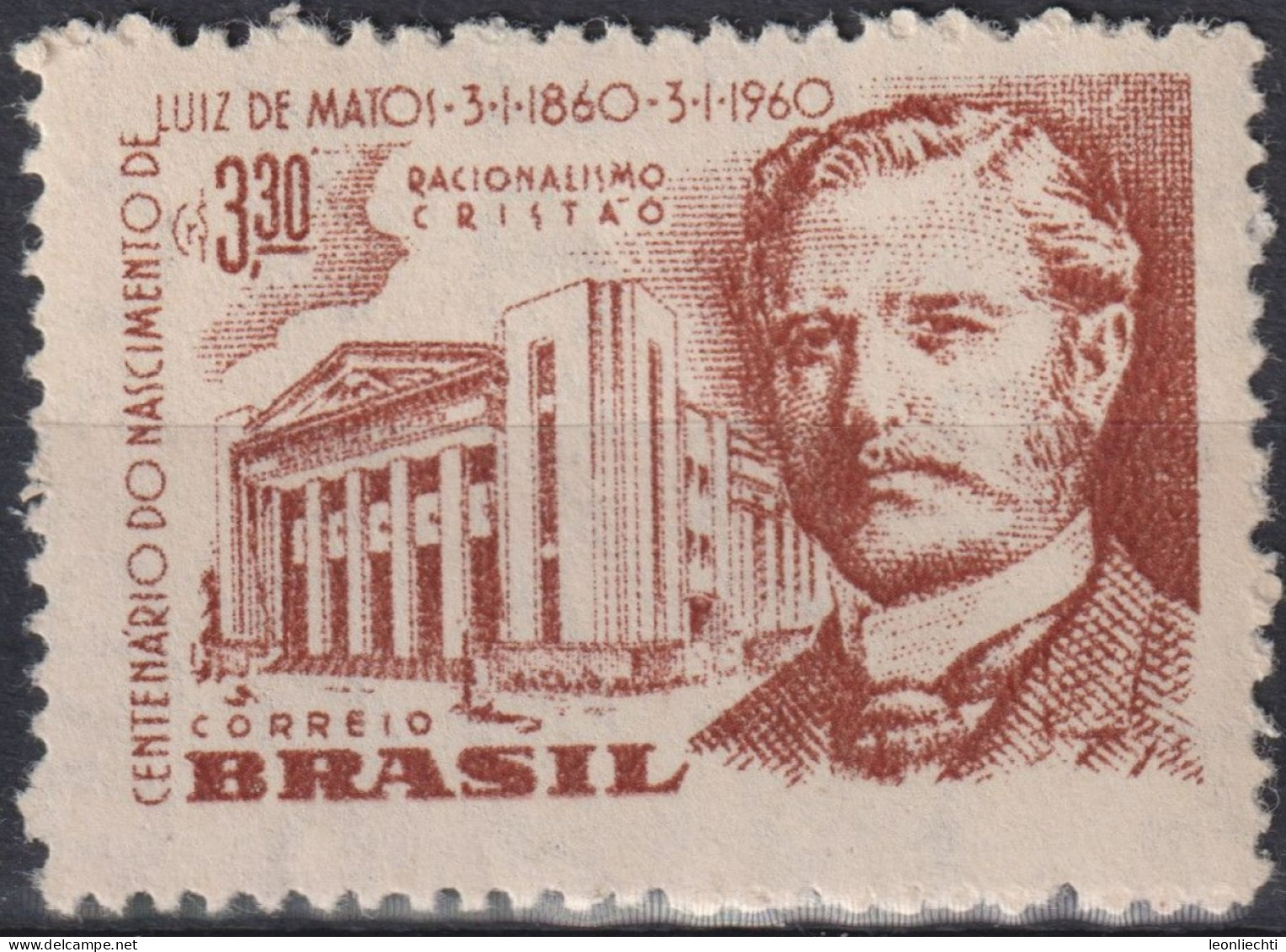 1960 Brasilien *F  Mi:BR 972, Sn:BR 904, Yt:BR 688, Birth Centenary Of Luiz De Matos (1860-1926) - Ungebraucht