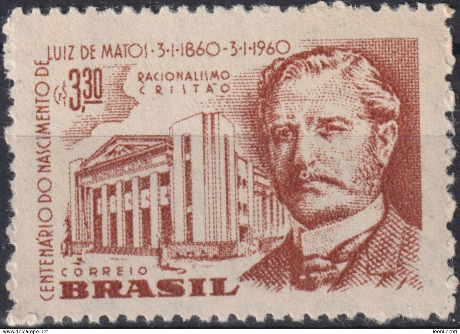 1960 Brasilien **  Mi:BR 972, Sn:BR 904, Yt:BR 688, Birth Centenary Of Luiz De Matos (1860-1926) - Unused Stamps