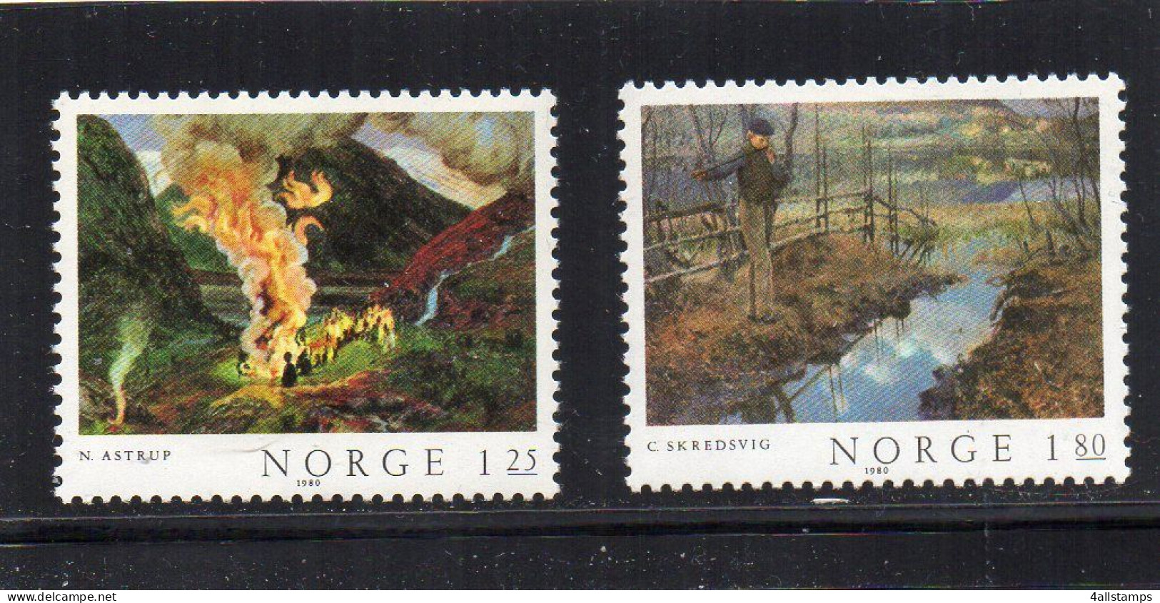 1980 Noorwegen Yv N°779/780 : ** MNH, Postfris, Postfrisch , Neuf Sans Charniere - Nuovi