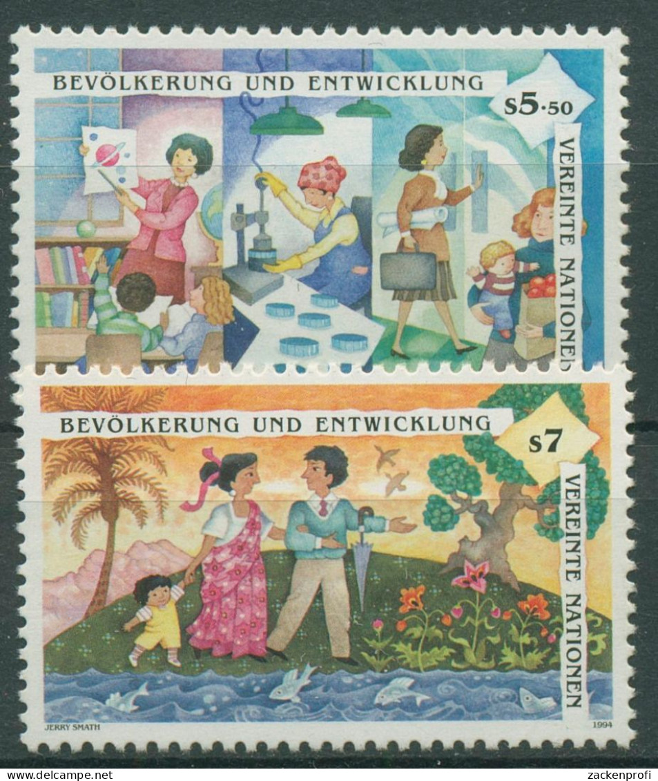 UNO Wien 1994 Konferenz über Bevölkerung Und Entwicklung 174/75 Postfrisch - Unused Stamps