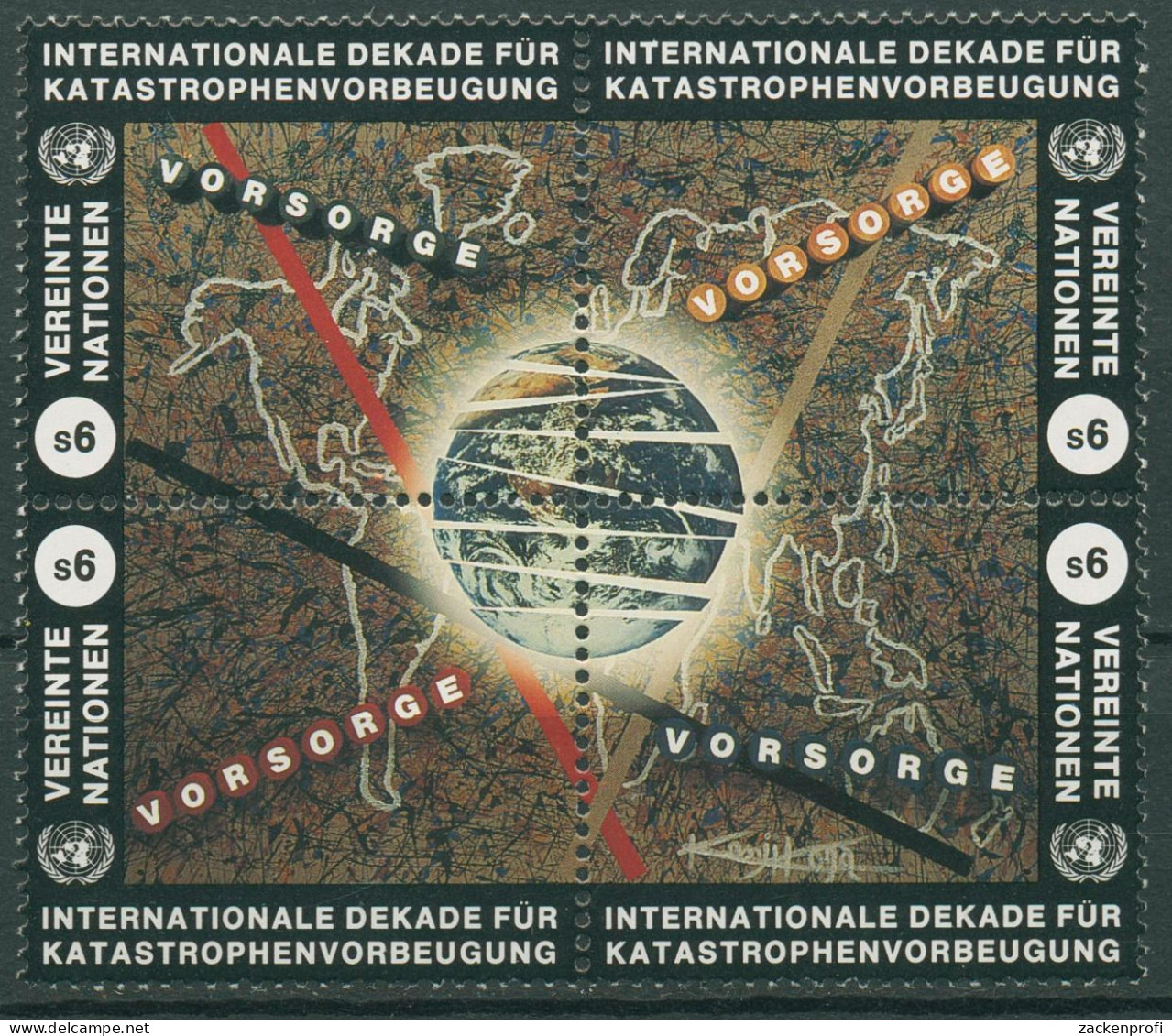 UNO Wien 1994 Katastrophenvorbeugung 170/73 ZD Postfrisch - Unused Stamps