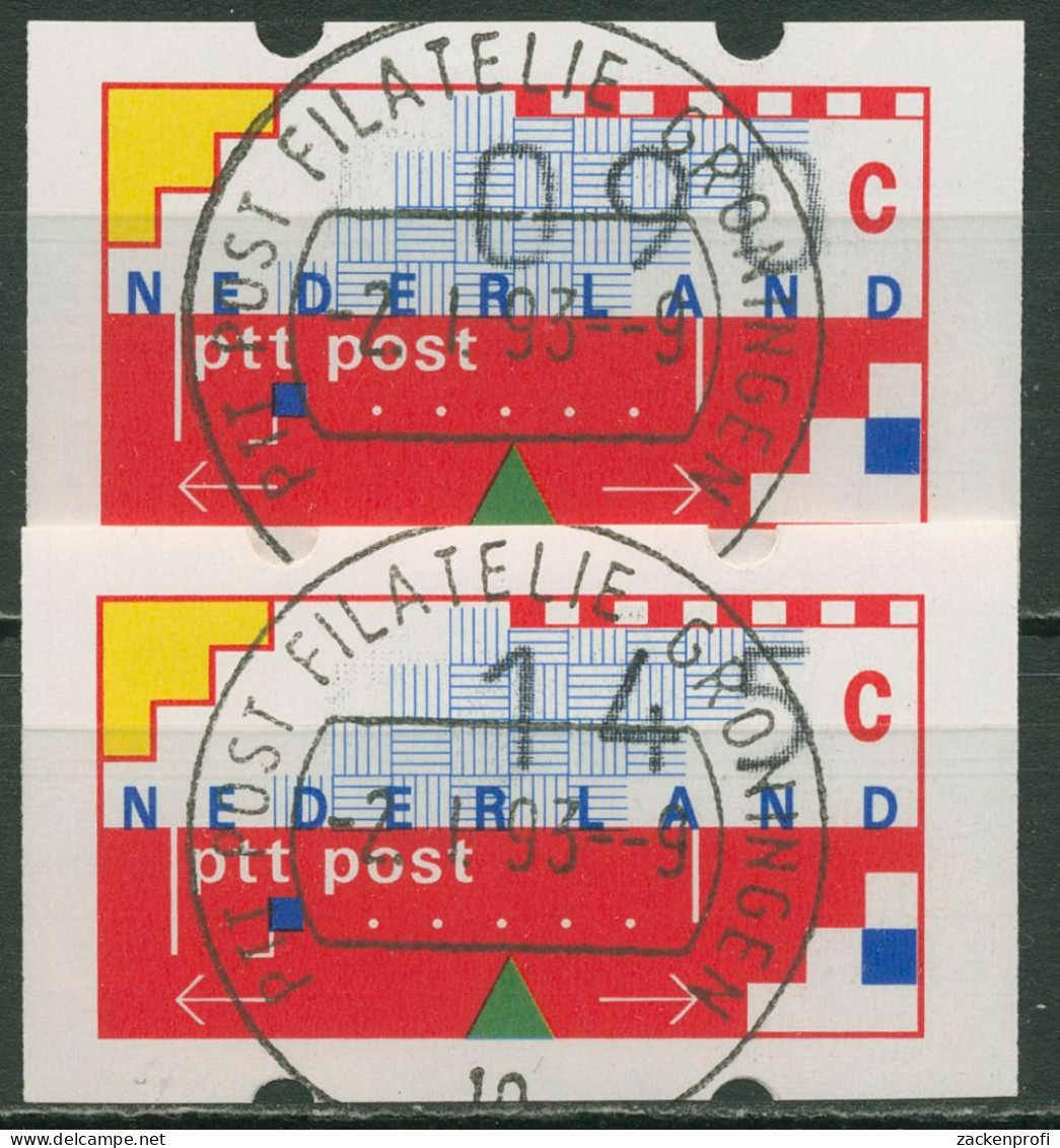 Niederlande ATM 1989 Graphik, Verdsandstellensatz ATM 1 VS 5 Gestempelt - Usados