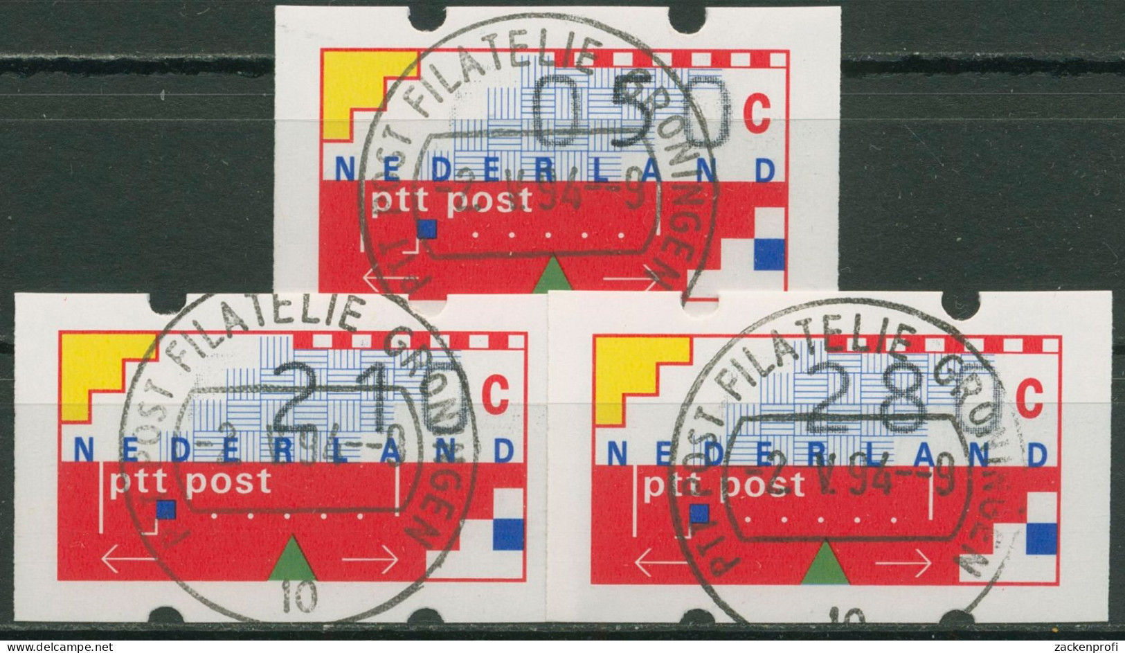 Niederlande ATM 1989 Graphik, Verdsandstellensatz ATM 1 VS 6 Gestempelt - Gebraucht