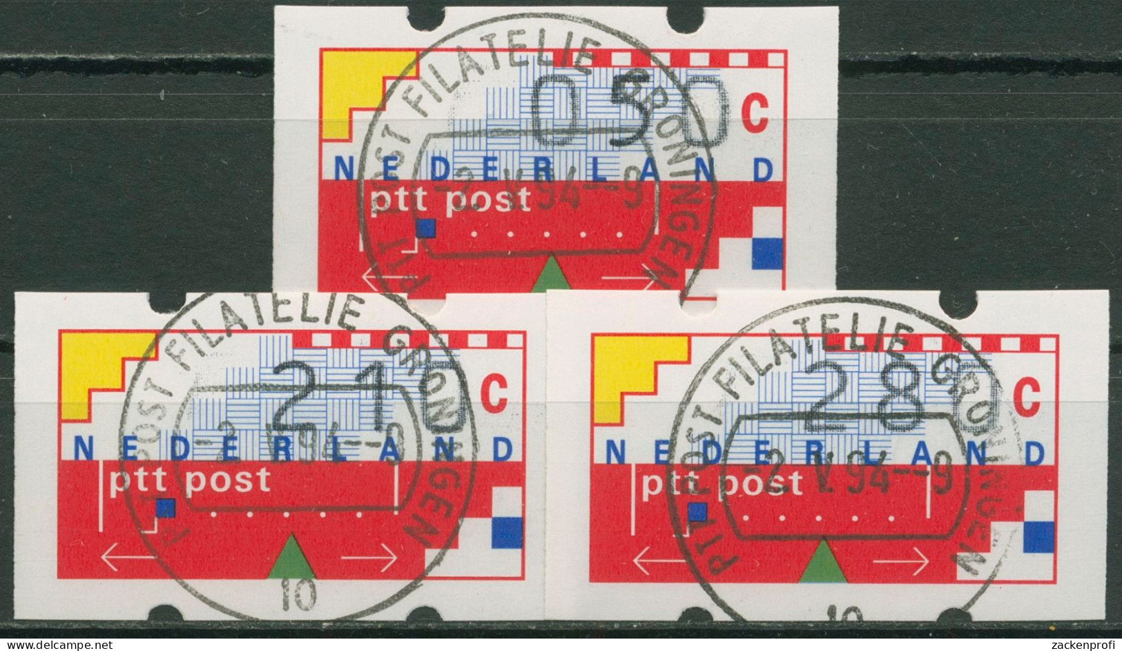 Niederlande ATM 1989 Graphik, Verdsandstellensatz ATM 1 VS 6 Gestempelt - Oblitérés