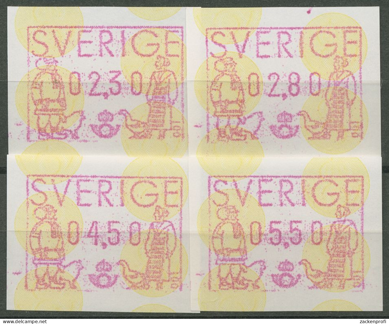 Schweden ATM 1991 Paar In Landestracht Satz ATM 1 S 2 Postfrisch - Viñetas De Franqueo [ATM]