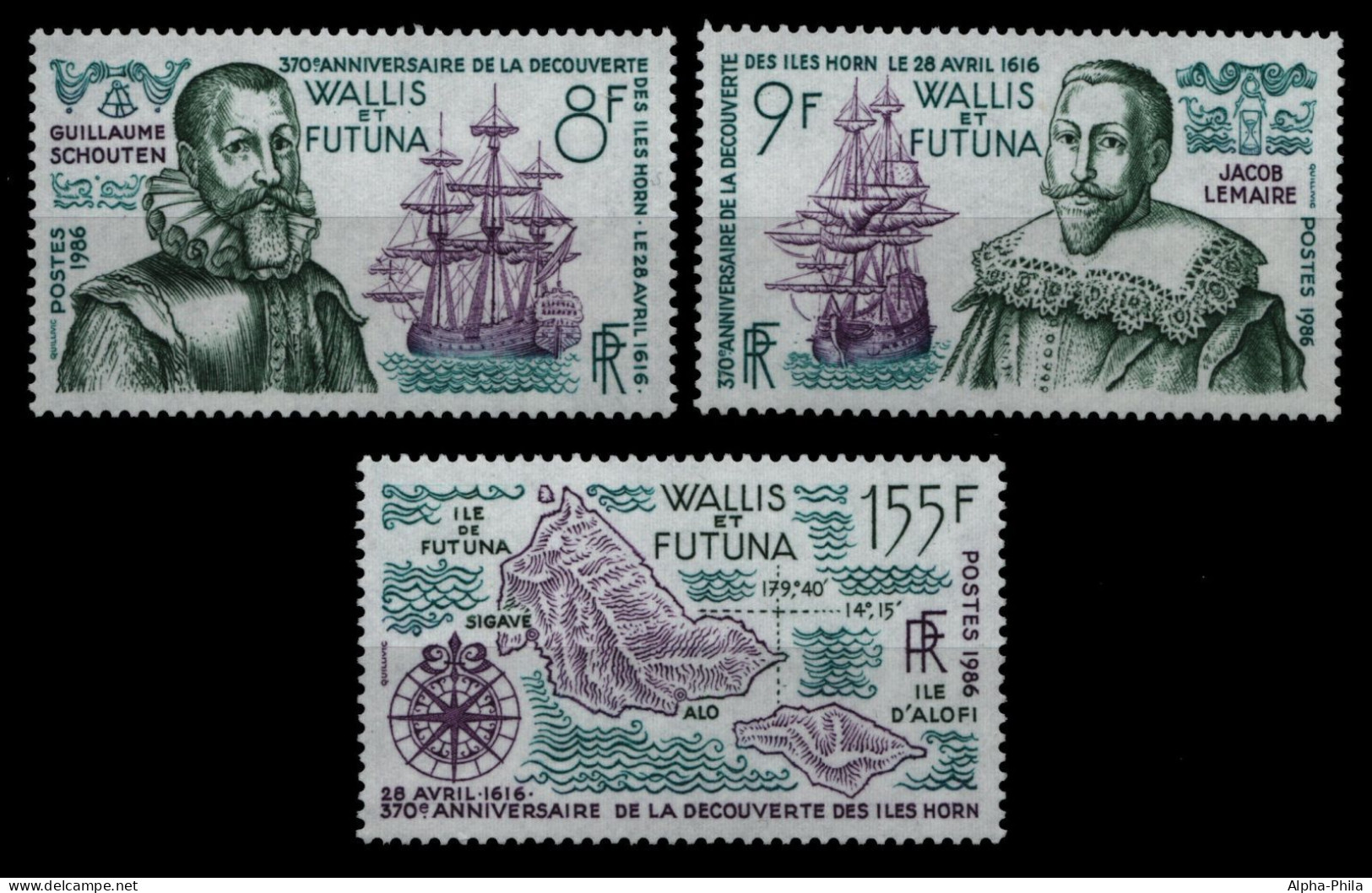 Wallis & Futuna 1986 - Mi-Nr. 508-510 ** - MNH - Einzeln - Schiffe / Ships - Unused Stamps