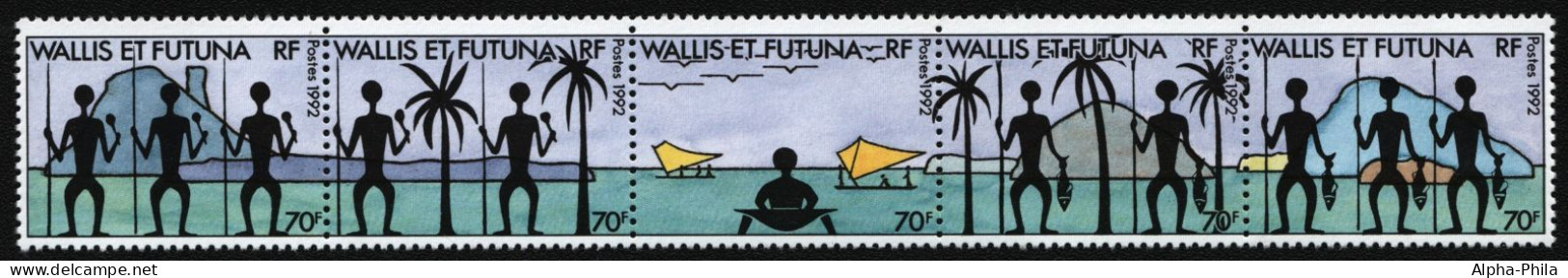 Wallis & Futuna 1992 - Mi-Nr. 620-624 ** - MNH - Gefaltet / Folded - Landschaft - Ungebraucht