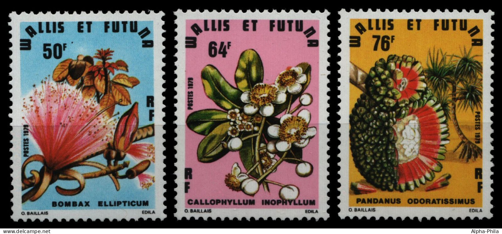 Wallis & Futuna 1979 - Mi-Nr. 339-341 ** - MNH - Früchte / Fruits - Ungebraucht