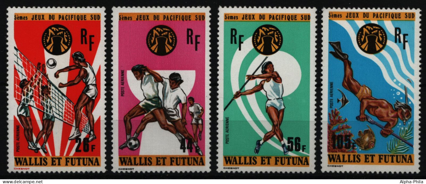Wallis & Futuna 1975 - Mi-Nr. 265-268 ** - MNH - Südpazifikspiele - Ungebraucht