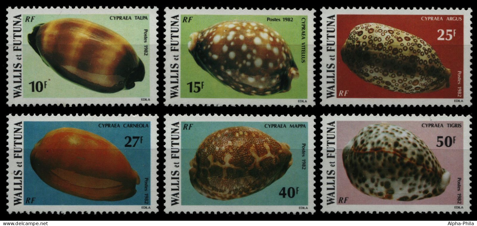 Wallis & Futuna 1982 - Mi-Nr. 421-426 ** - MNH - Meeresschnecken / Marine Snails - Unused Stamps