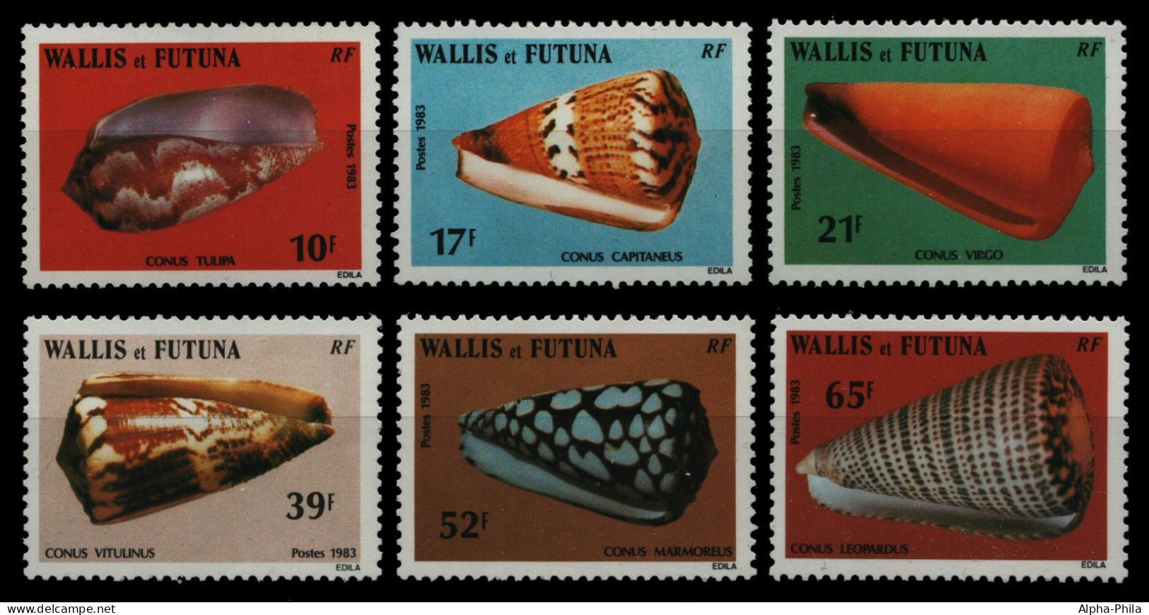 Wallis & Futuna 1983 - Mi-Nr. 448-453 ** - MNH - Meeresschnecken / Marine Snails - Neufs