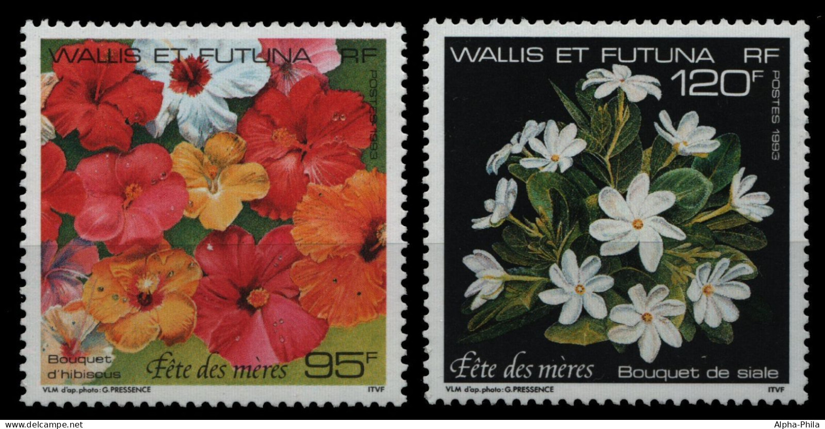 Wallis & Futuna 1993 - Mi-Nr. 641-642 ** - MNH - Blumen / Flowers - Ungebraucht