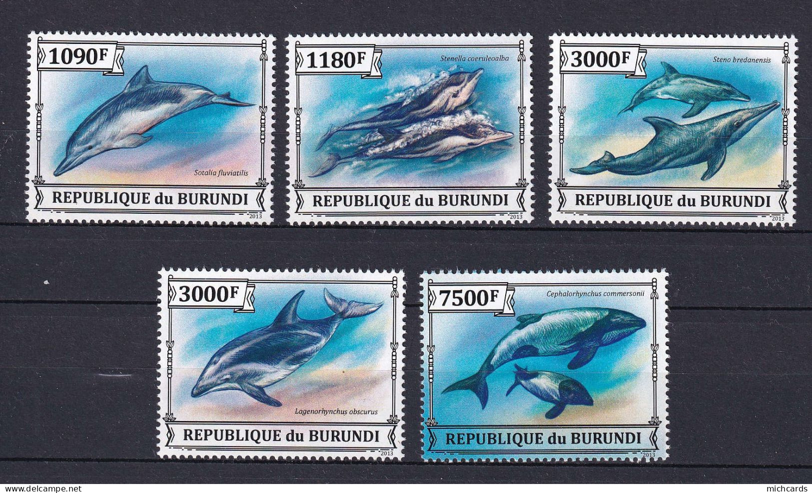 172 BURUNDI 2013 - Y&T 2106/09 Du BF 366 - Dauphin - Neuf ** (MNH) Sans Charniere - Ungebraucht