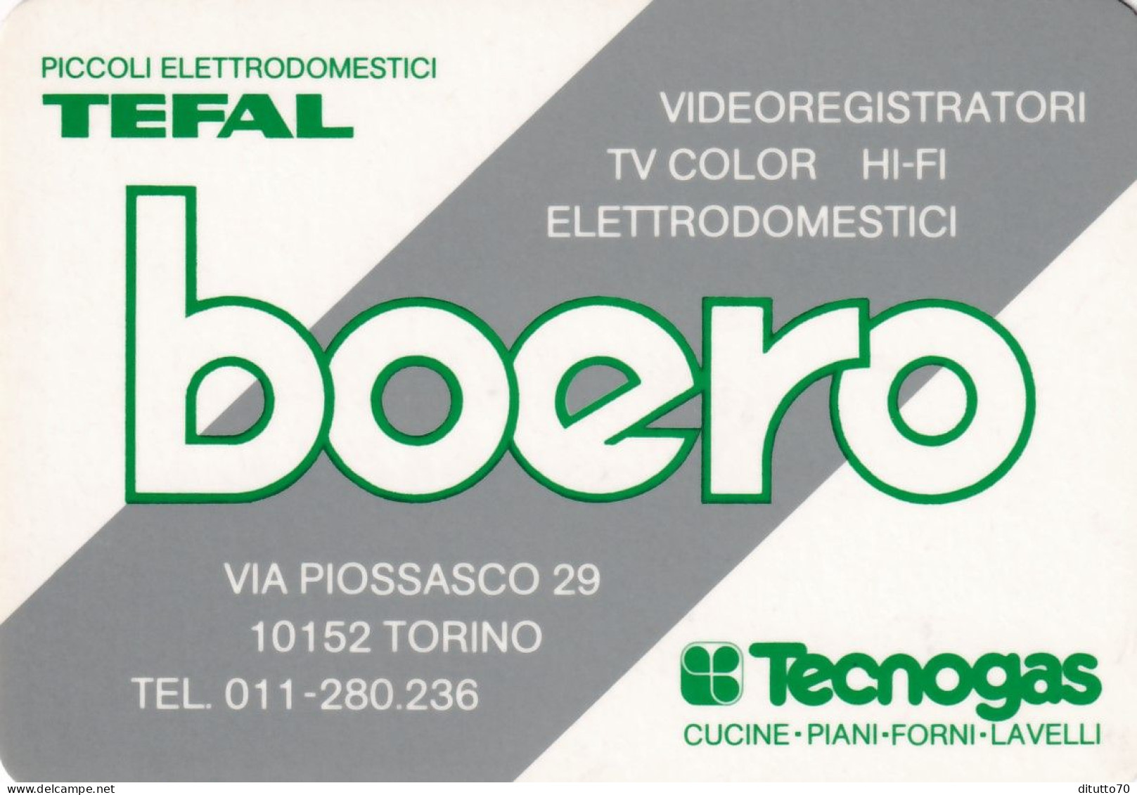 Calendarietto - Brondolo - Tefal - Tecnogas - Torino - Anno 1989 - Small : 1981-90