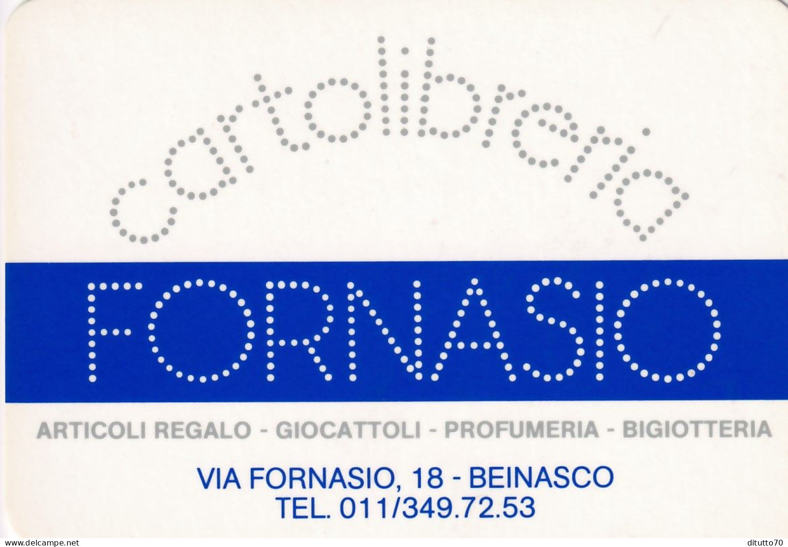 Calendarietto - Cartolibreria - Fornasio - Beinasco - Anno 1989 - Small : 1981-90