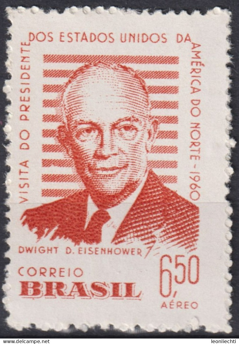 1960 Brasilien AEREO ** Mi:BR 974, Sn:BR C93, Yt:BR PA81, Visit Of Dwight D. Eisenhower To Brazil - Ungebraucht