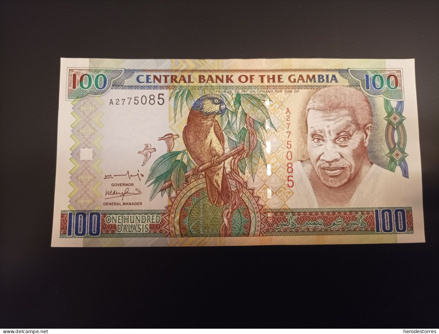 Billete Gambia 100 Dalasis Serie A, Año 2013, UNC - Gambie