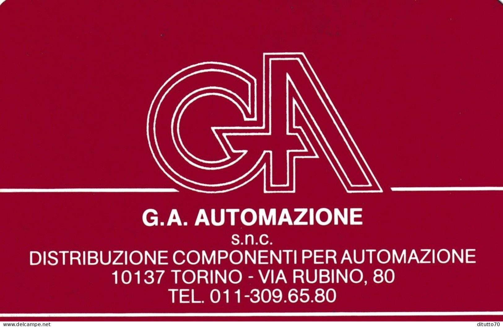 Calendarietto - GA - Automazione - Torino - Anno 1989 - Small : 1981-90
