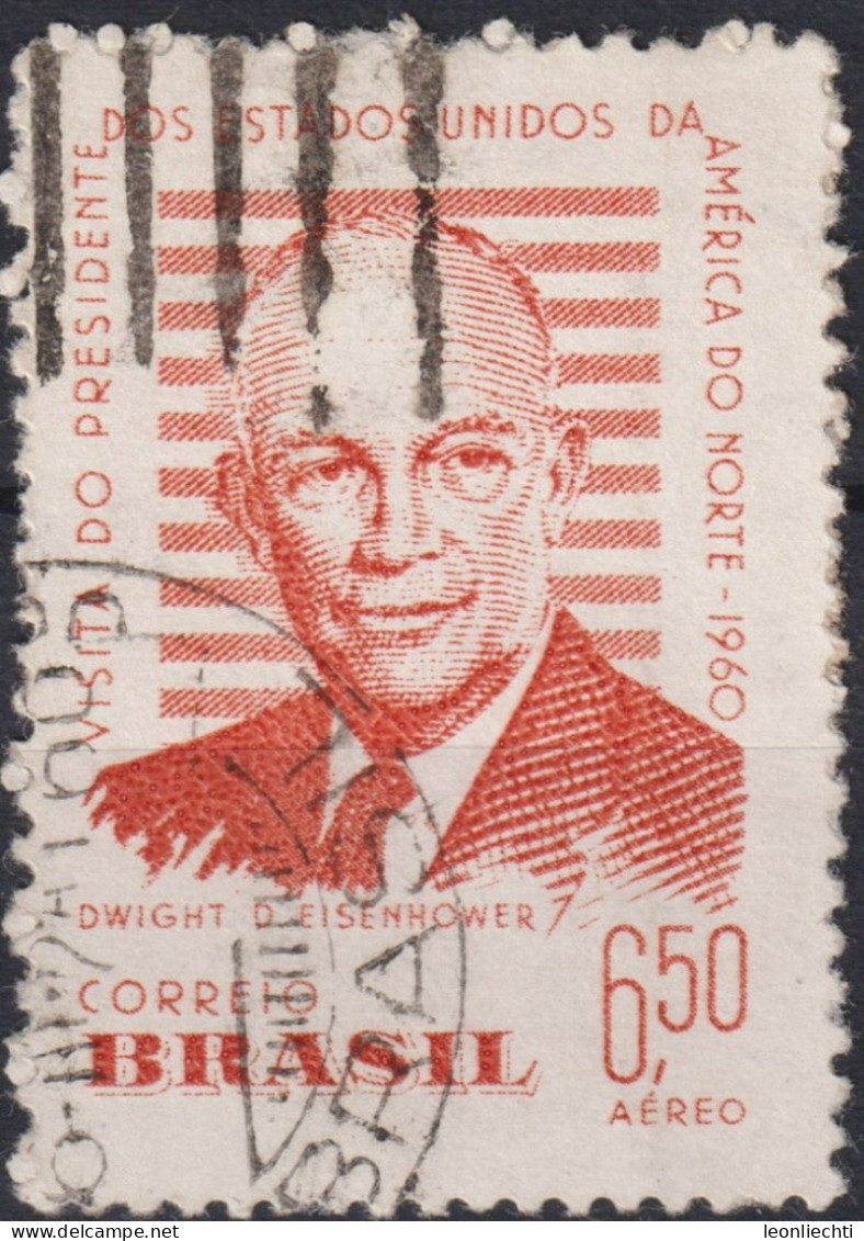 1960 Brasilien AEREO ° Mi:BR 974, Sn:BR C93, Yt:BR PA81, Visit Of Dwight D. Eisenhower To Brazil - Used Stamps