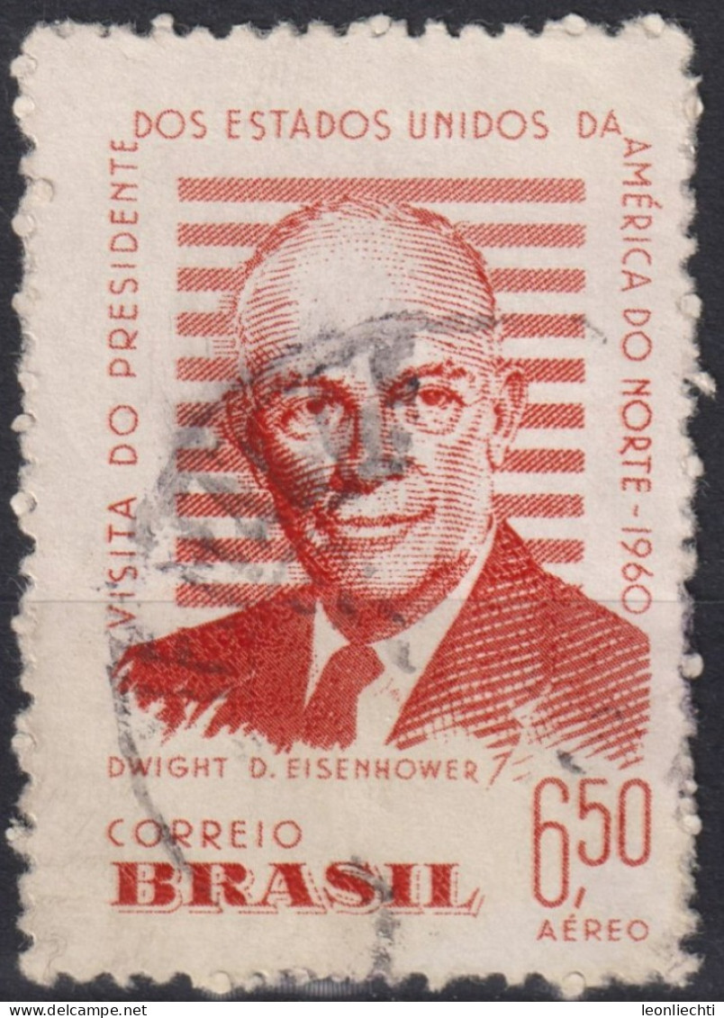 1960 Brasilien AEREO ° Mi:BR 974, Sn:BR C93, Yt:BR PA81, Visit Of Dwight D. Eisenhower To Brazil - Luchtpost
