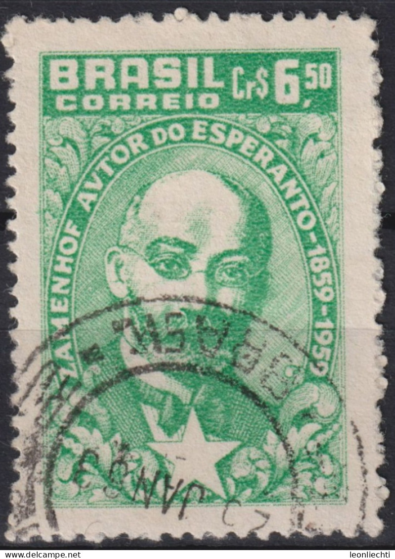 1960 Brasilien ° Mi:BR 975, Sn:BR 905, Yt:BR 691, Ludwig Lazarus Zamenhof (1859-1917), Inventor Of Esperanto - Used Stamps