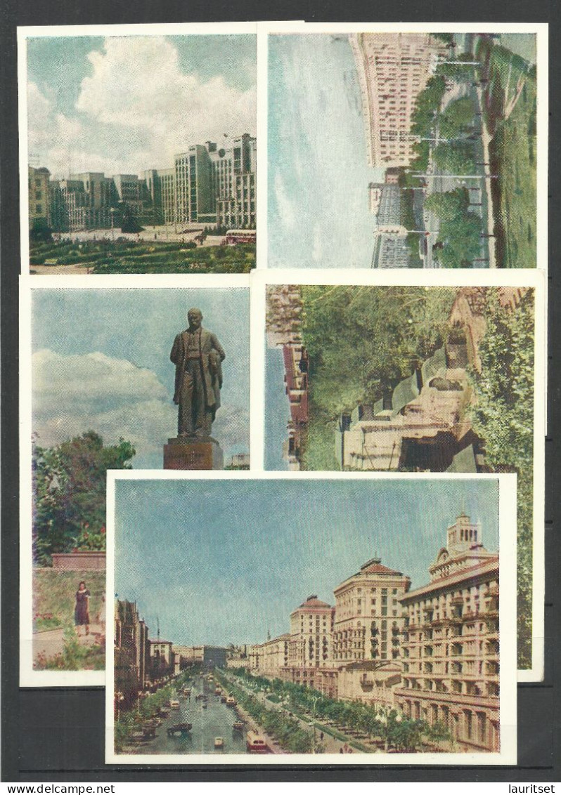 Soviet Union Ukraine - 5 Illustrated Post Cards Kiew, Unused - Ukraine