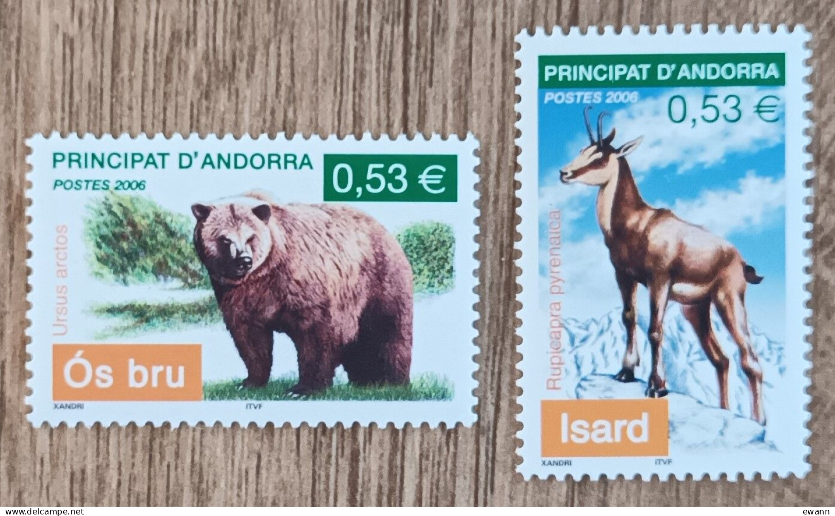 Andorre - YT N°620, 621 - Faune / Ours Brun / Isard - 2006 - Neuf - Ungebraucht