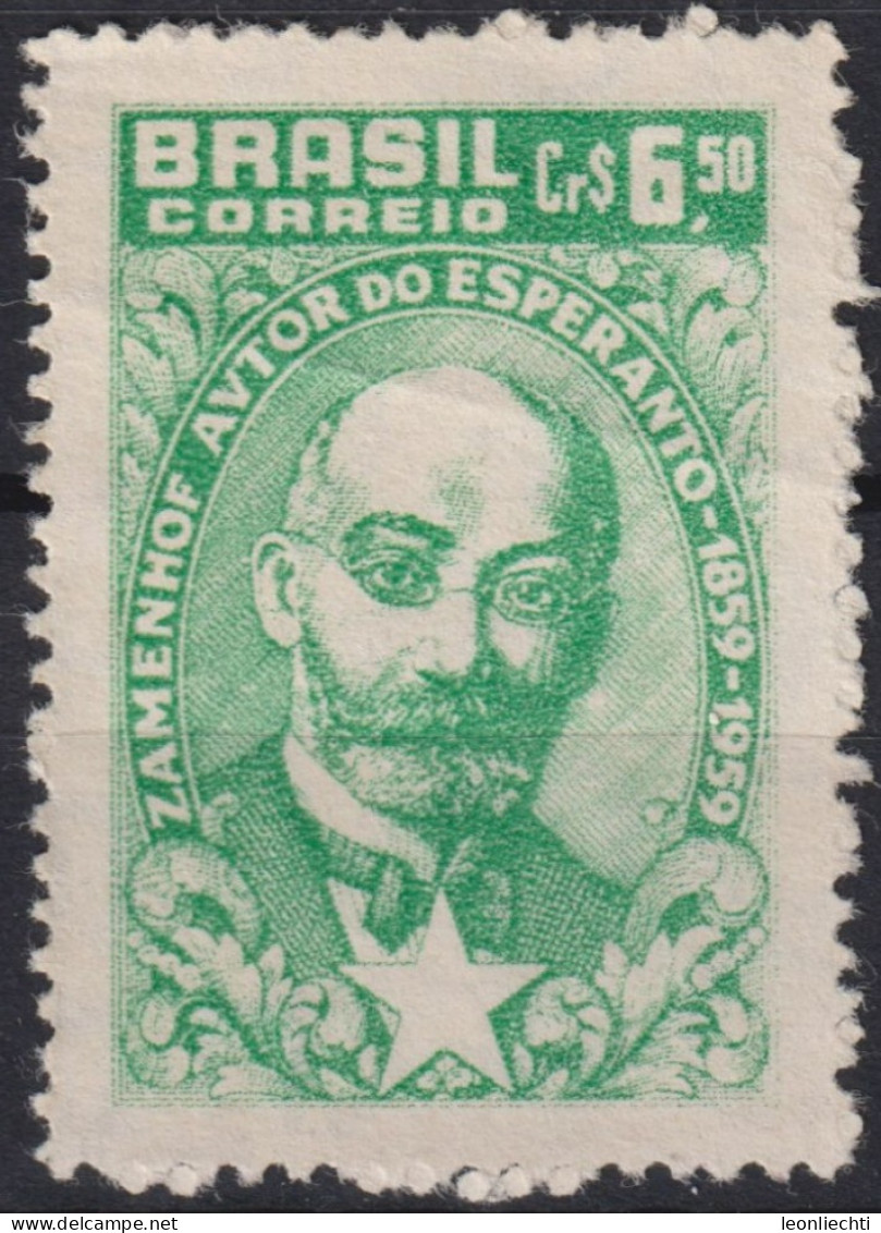 1960 Brasilien * Mi:BR 975, Sn:BR 905, Yt:BR 691, Ludwig Lazarus Zamenhof (1859-1917), Inventor Of Esperanto - Neufs