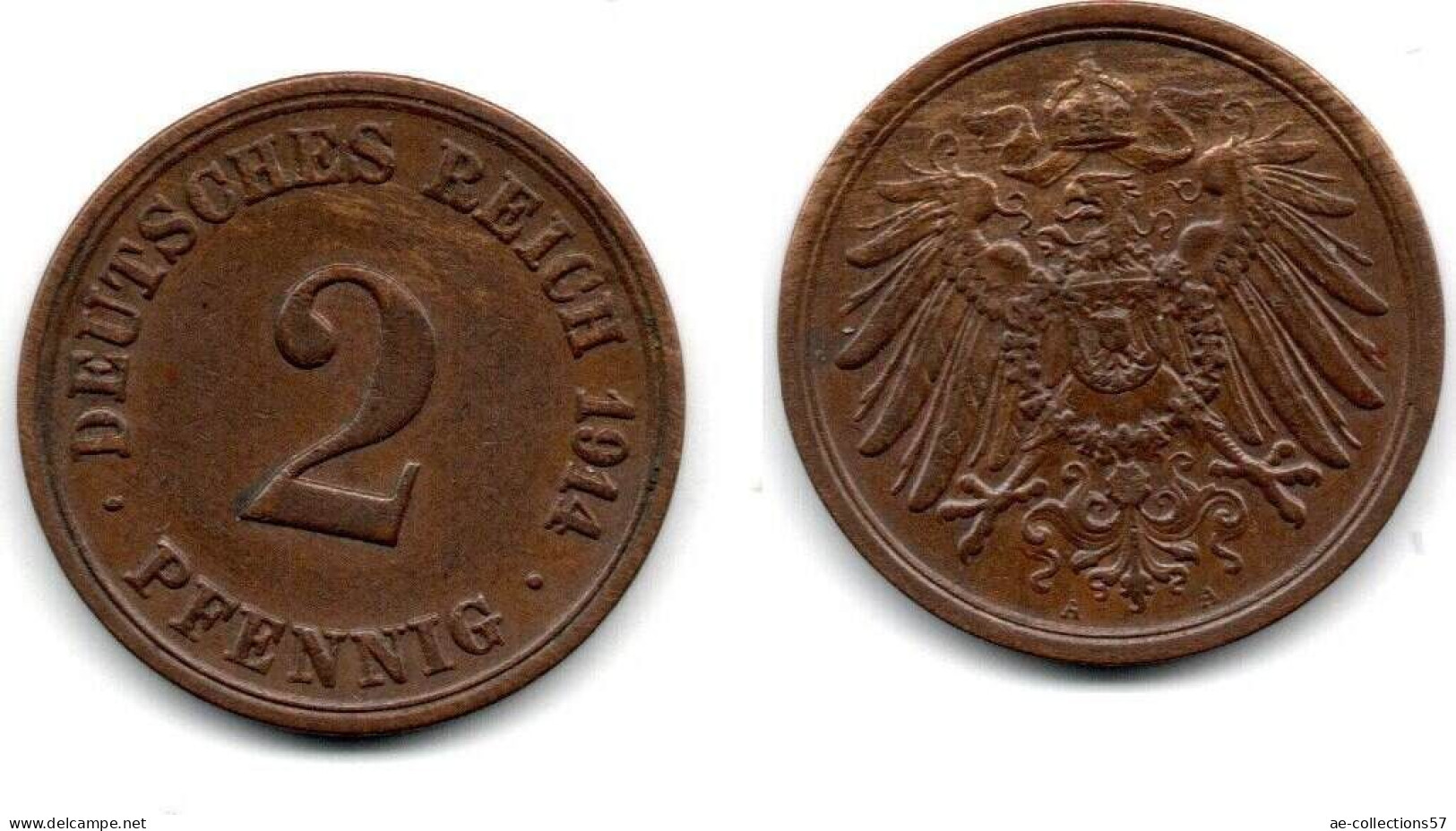 MA 31133 / Allemagne - Deutschland - Germany 2 Pfennig 1914 A TTB+ - 2 Pfennig