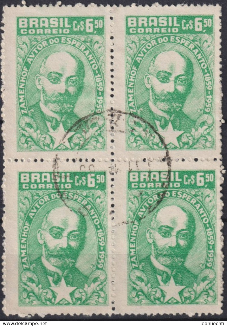 1960 Brasilien ° Mi:BR 975, Sn:BR 905, Yt:BR 691, Ludwig Lazarus Zamenhof (1859-1917), Inventor Of Esperanto - Gebraucht