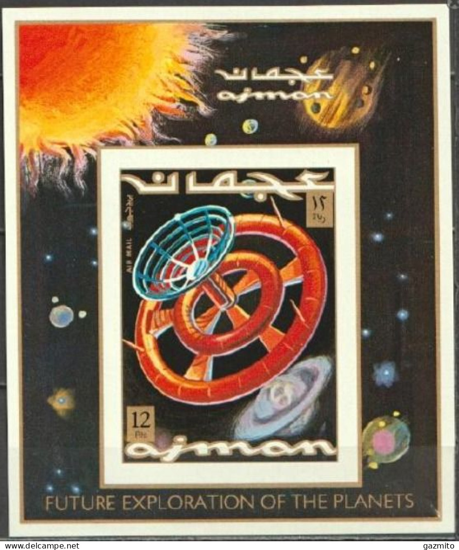 Ajman 1971, Space, Future Exploration, Block  IMPERFORATED - Azië
