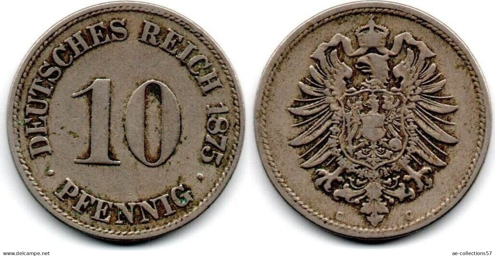 MA 31135 / Allemagne - Deutschland - Germany 10 Pfennig 1875 C TB+ - 10 Pfennig