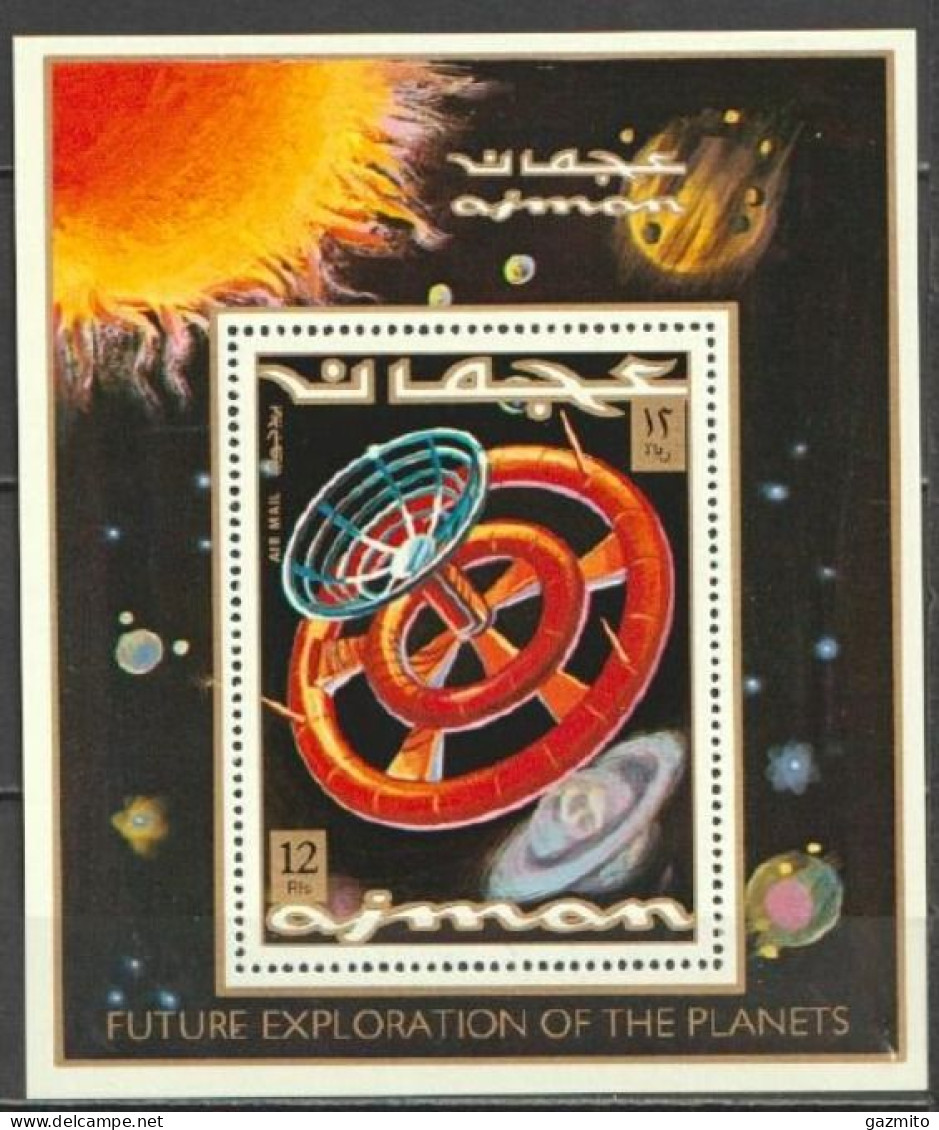 Ajman 1971, Space, Future Exploration, Block - Asien