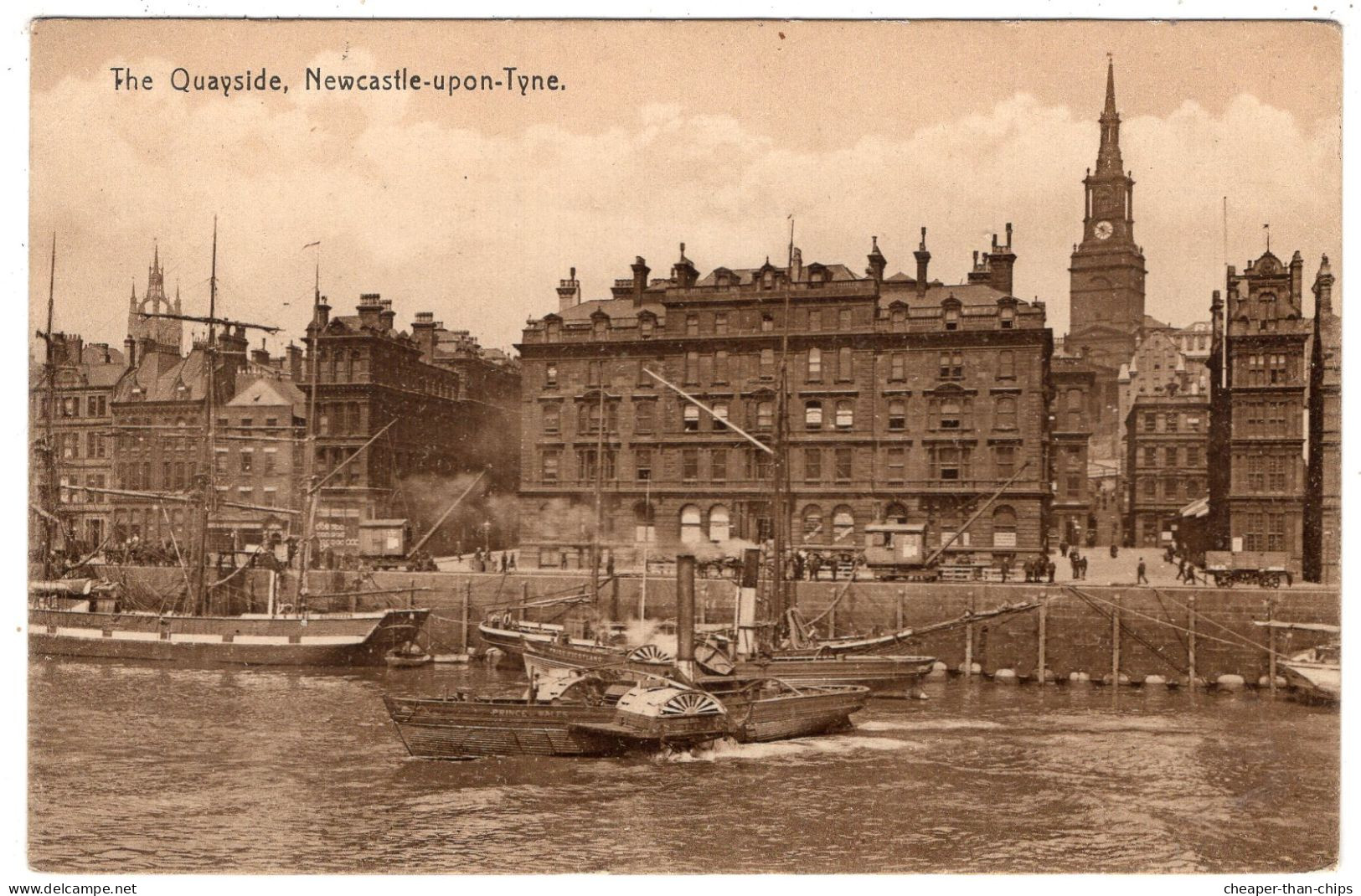 NEWCASTLE -on-TYNE - The Quayside - Paddle Steamer - Newcastle-upon-Tyne