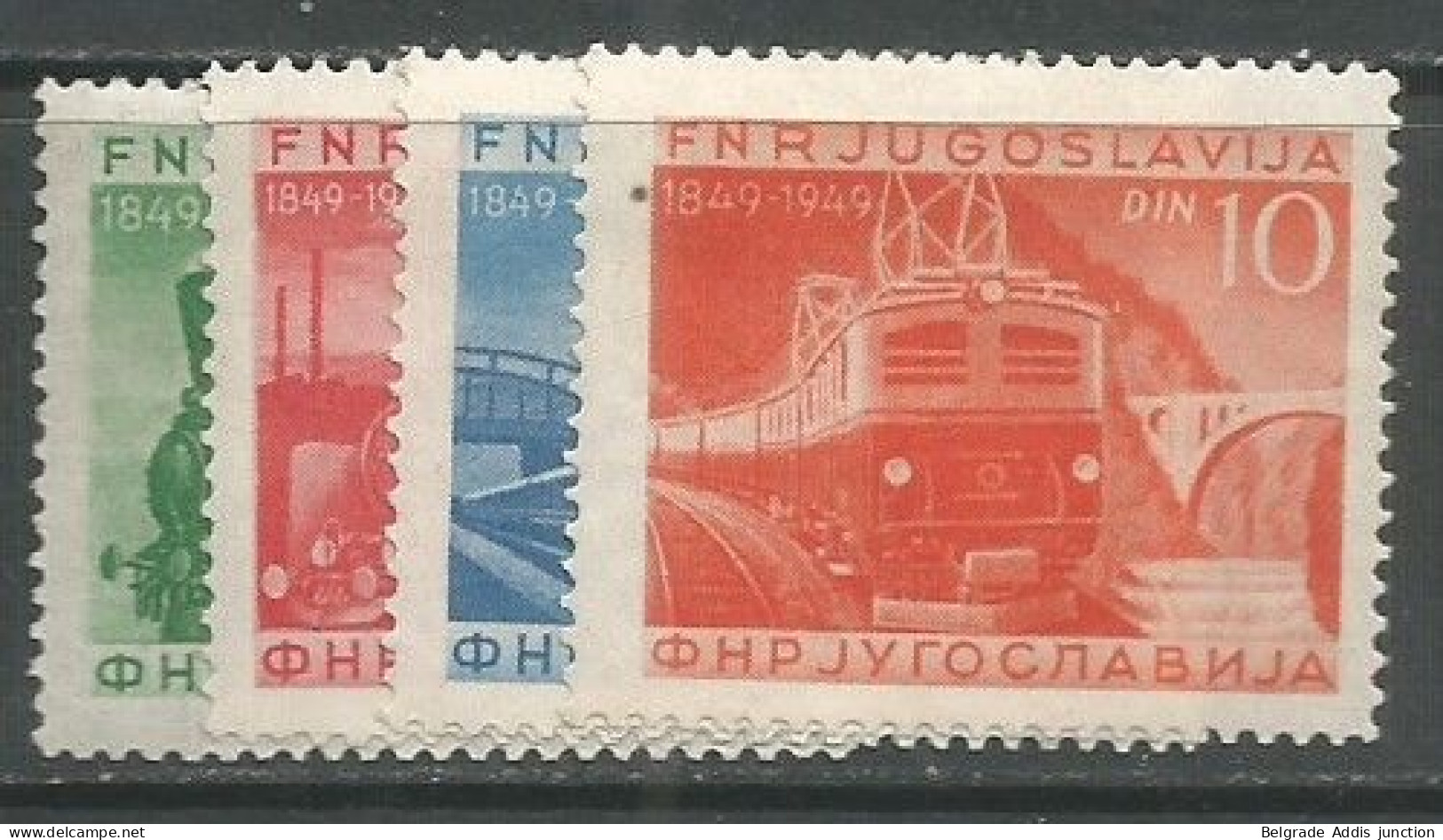 Yugoslavia Jugoslawien - Mi.583/86 Complete Set Mint MH / * 1949 Michel CV: 60,00€ Train Locomotives - Neufs