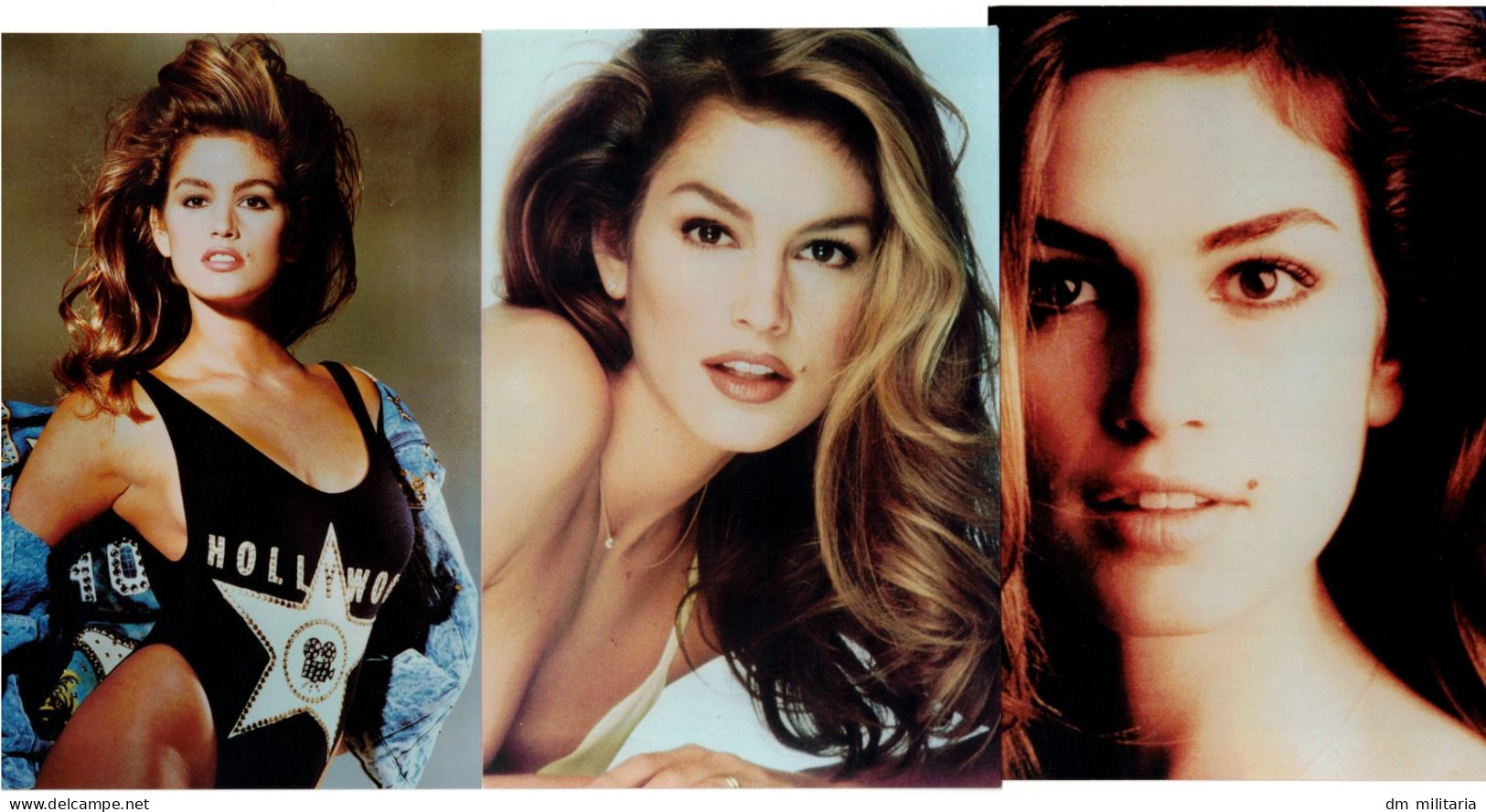 3 TRÈS BELLES PHOTOGRAPHIES 10 X 15 Cm : CINDY CRAWFORD - BELLE ET SEXY - Personalidades Famosas