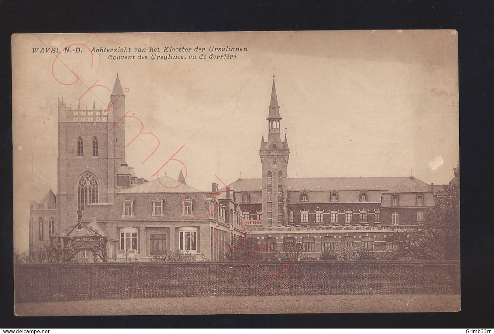 Wavre-Notre-Dame - Achterzicht Van Het Klooster Der Ursulinnen - Postkaart - Waver