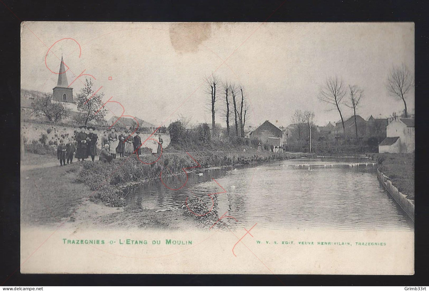 Trazegnies - L'Etang Du Moulin - Postkaart - Courcelles