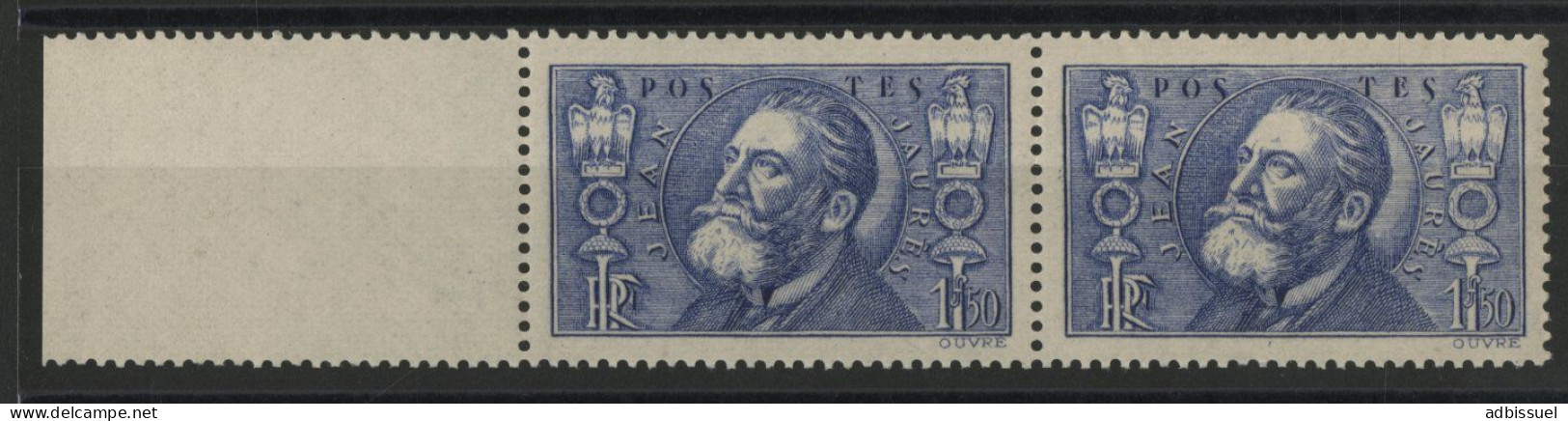 N° 319 PAIRE Neuve ** (MNH) Cote 90 € Avec Bord De Feuille Jean JAURES TB - Nuevos