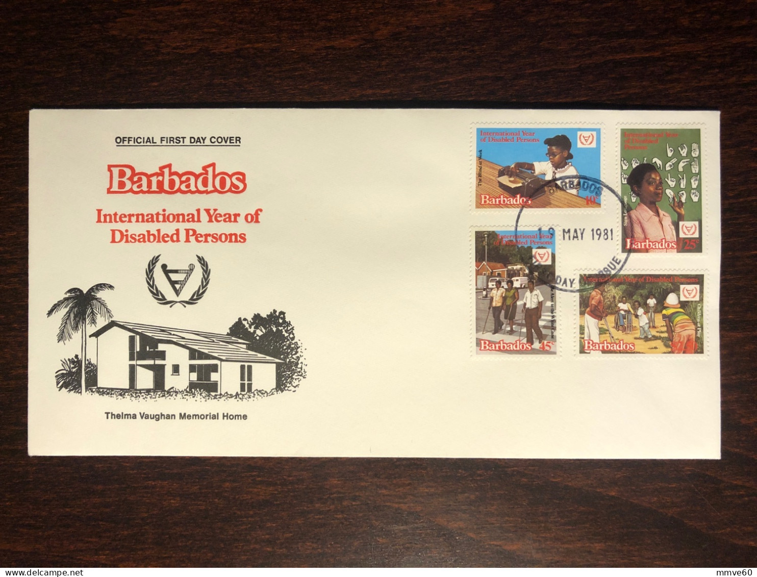 BARBADOS FDC COVER 1981 YEAR DISABLED PEOPLE SIGN LANGUAGE DEAF BLINDNESS HEALTH MEDICINE STAMPS - Barbados (1966-...)