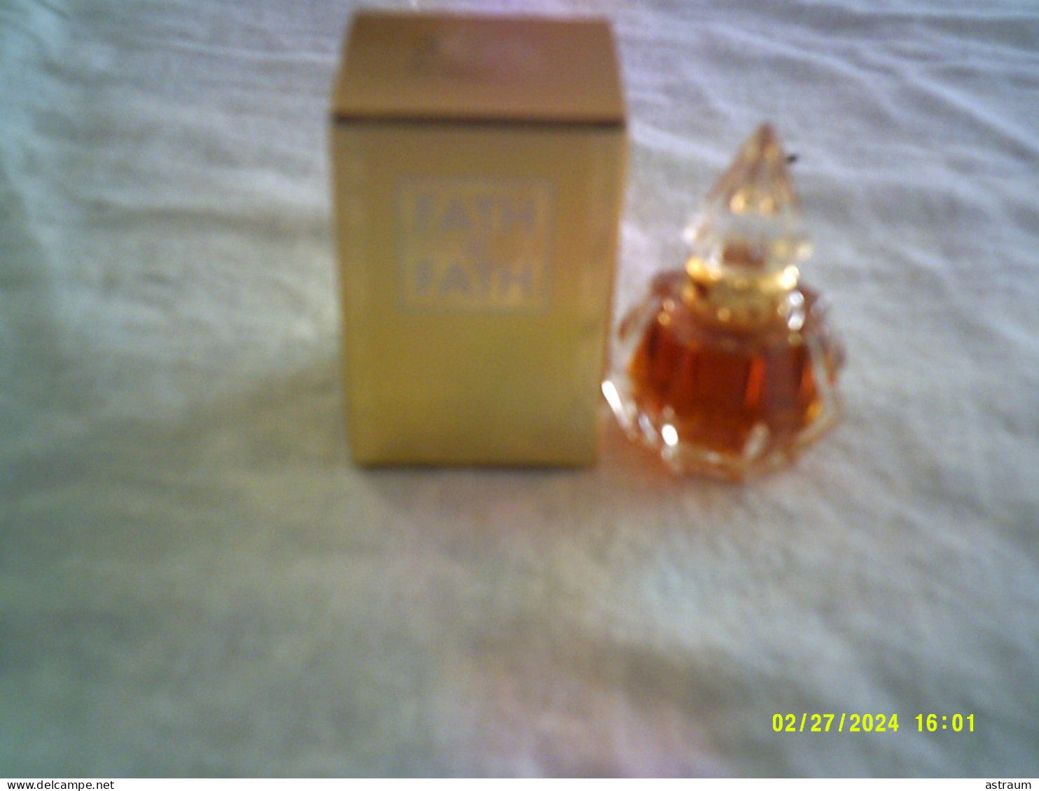 Miniature Ancienne Parfum - Fath De Fath - EDT - Pleine Avec Boite 5ml - Miniaturen Flesjes Dame (met Doos)