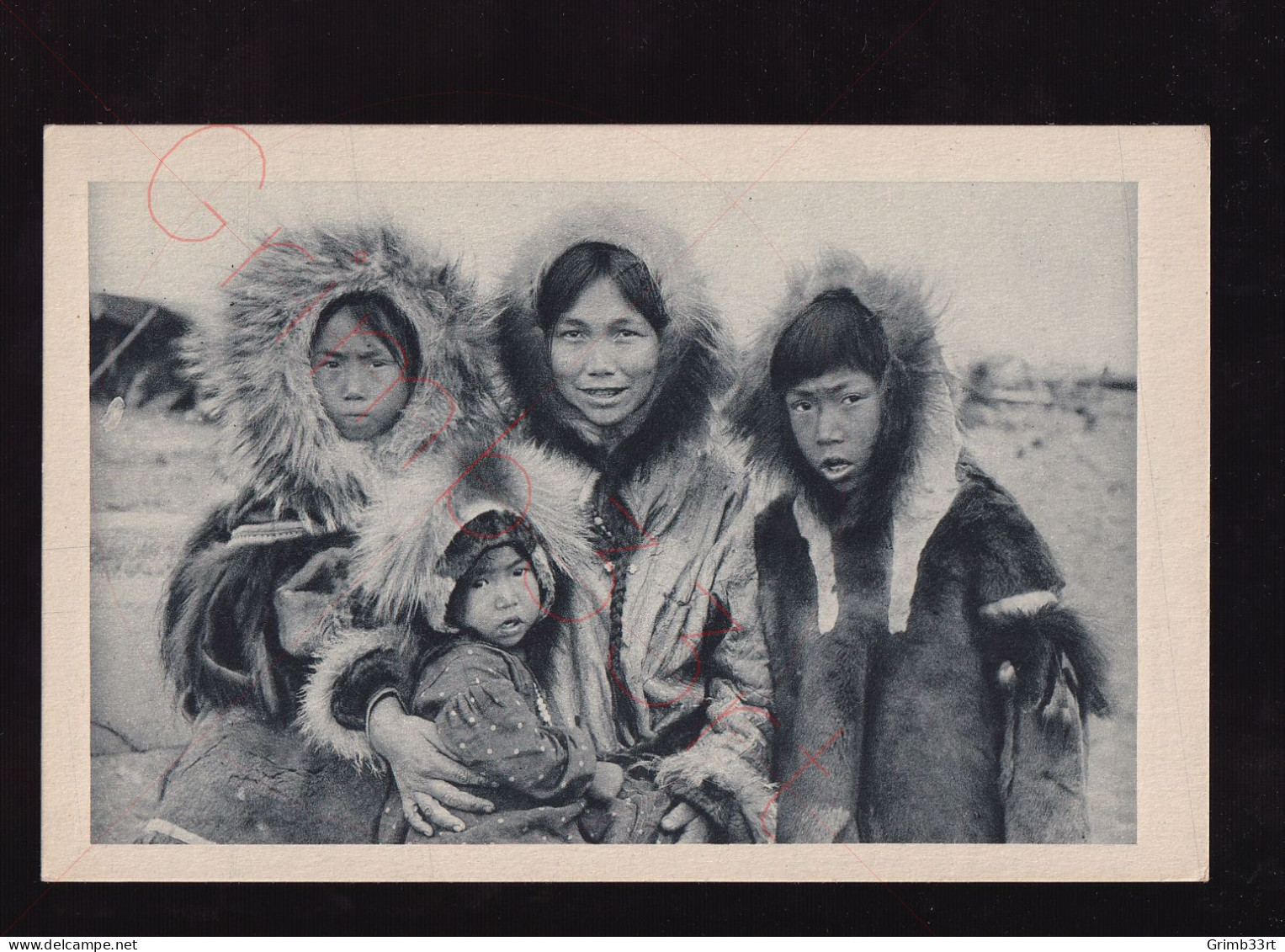Alaska - En Famille - Chez Les Esquimaux Du Détroit De Behring - Postkaart - Other & Unclassified