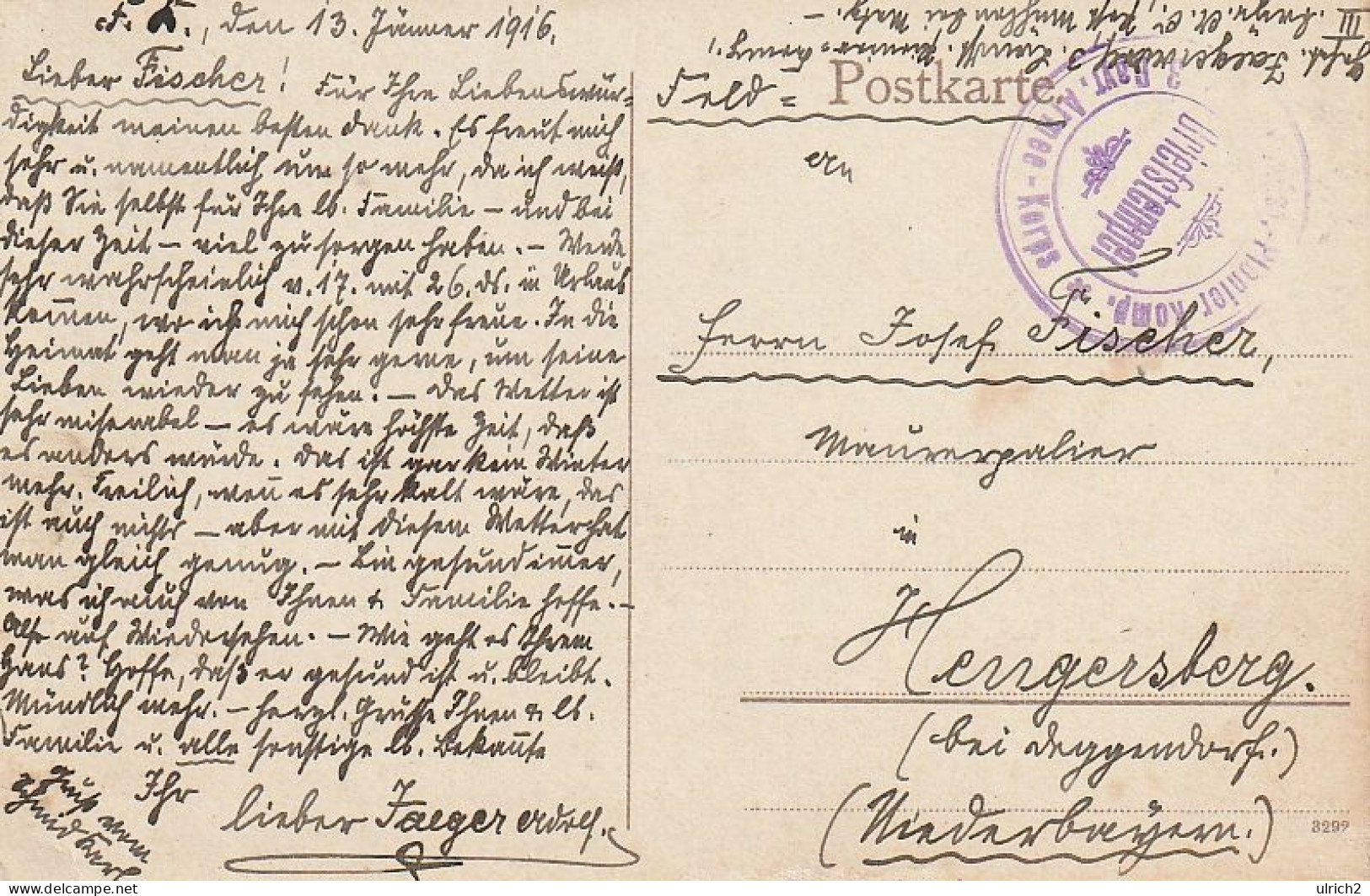 AK Metz - Neues Hauptpostamt - Feldpost Landst. Pion. Komp. 3. Bayr. Armee Korps - 1916 (67948) - Lothringen