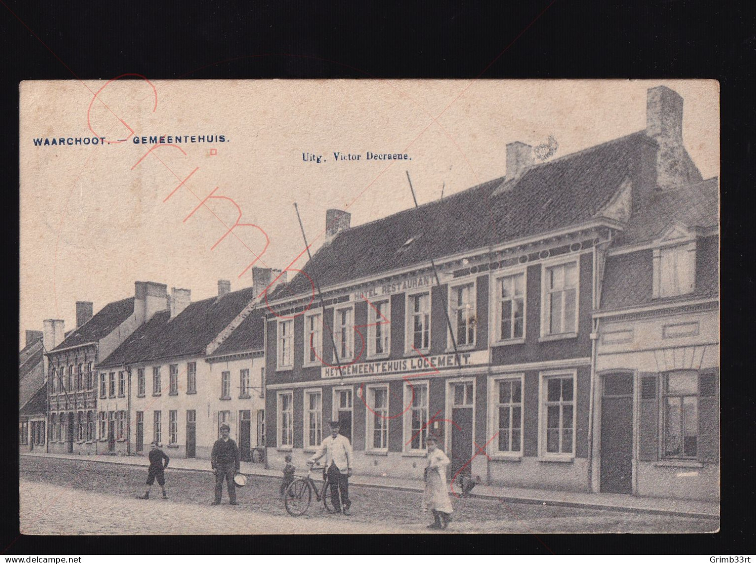 Waarschoot - Gemeentehuis - Postkaart - Waarschoot