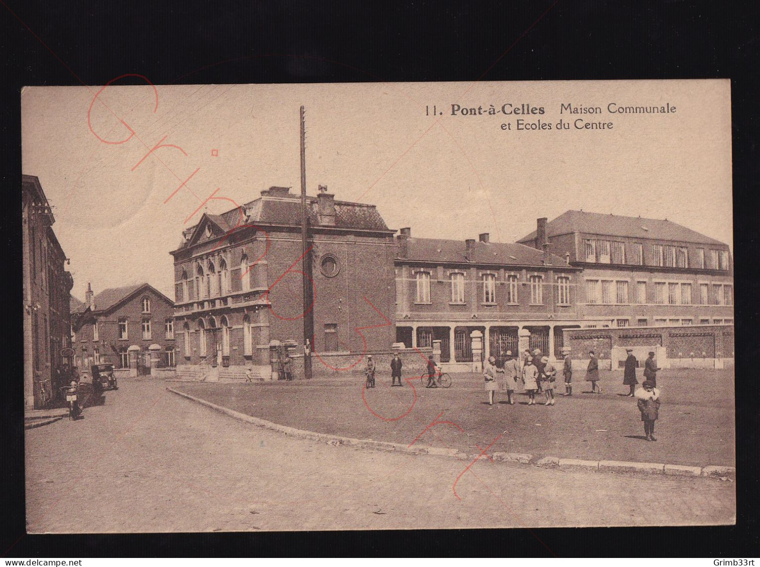 Pont-à-Celles - Maison Communale Et Ecoles Du Centre - Postkaart - Pont-à-Celles