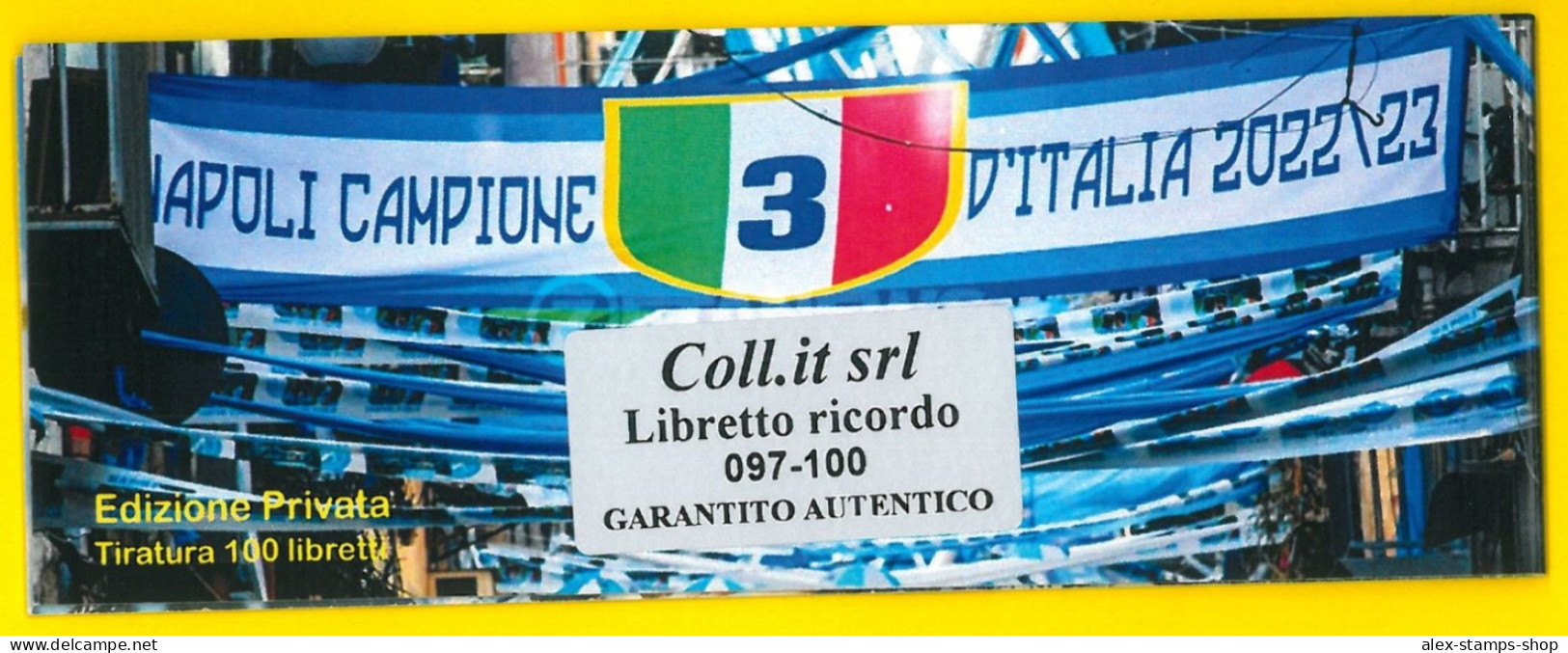 ITALIA 2023 NEW BOOKLET NAPOLI CAMPIONE D'ITALIA NUMERATO N. 097 - Postzegelboekjes