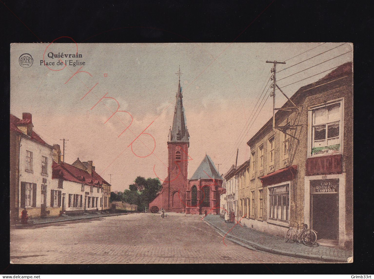 Quiévrain - Place De L'Eglise - Postkaart - Quievrain