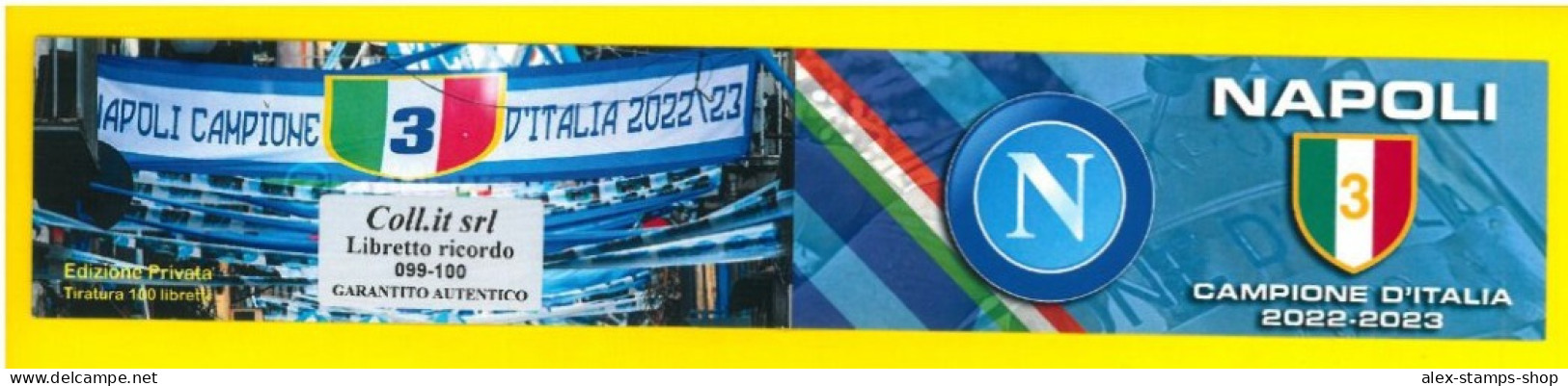 ITALIA 2023 NEW BOOKLET NAPOLI CAMPIONE D'ITALIA NUMERATO N.099 - Libretti