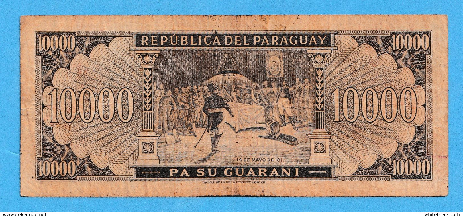 10000 GUARANIES - PARAGUAY - GASPAR RODRIGUEZ  CIRCULATED VF BANKNOTE BILLETE PAPER MONEY - Other - America