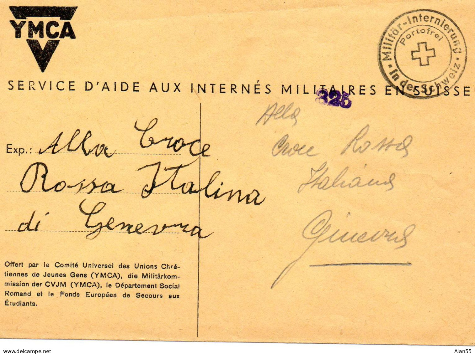 SUISSE. 1940... MILITAR-INTERNIERUNG IN DER SCHWEIZ (ITALIEN) - Documenti
